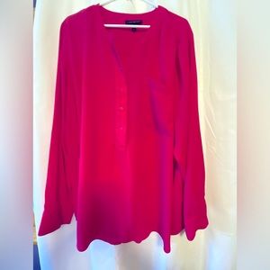Lane Bryant hot pink popover tunic size 26/28